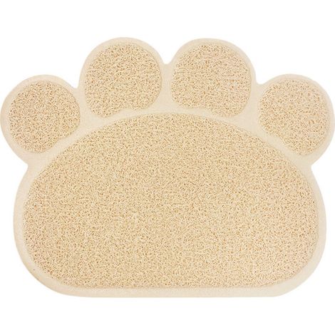 Tapis pour gamelle de chien/chat, 30 x 40 cm, beige (1/4)