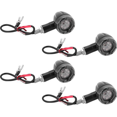 4 Clignotants Moto Universels, Feux de Virage, Stop Arrière, Lampe Clignotante pour Motocyclette (1/5)