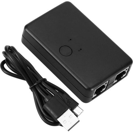 2-Port RJ45 Network Switch Network Switch Computer Intranet Ethernet Adapter Network Splitter (1/5)