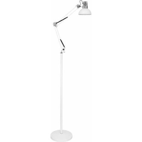 FAB 062841065 | Flexo Debout 185cm Antigona Articulable 1xe27 Blanc / chrome 142-192x28d