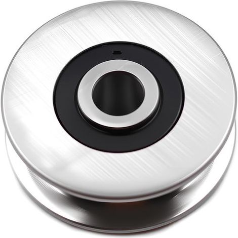 Cuscinetti a sfera a gola profonda a U in acciaio inox da 8 mm/0,3" 271 kg, puleggia in metallo, cuscinetti per fune metallica per guida di sollevamento, diametro interno (50 mm) (1/5)