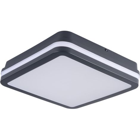 Lámpara de techo LED moderna de 30W, cuadrada, grafito, 26 cm, color variable, para baño y sala de estar, IP65, beno Kanlux (1/5)