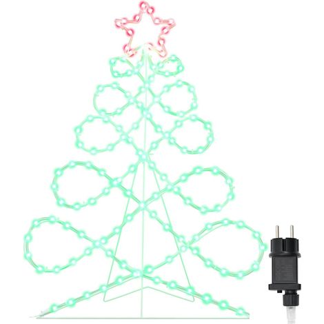 Luz en forma de árbol de Navidad Multicolor 78 x 58 cm PVC vidaXL (1/5)