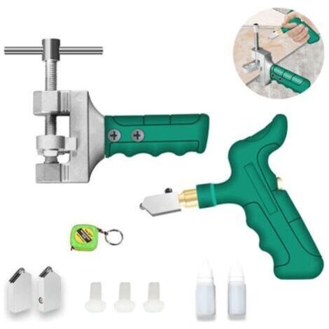 FENOPLASTICAOutillage Coupe-verre professionnel Carrelage Coupe-céramique Coupe-main Pinces à briser le verre Kit d'outils (1/4)