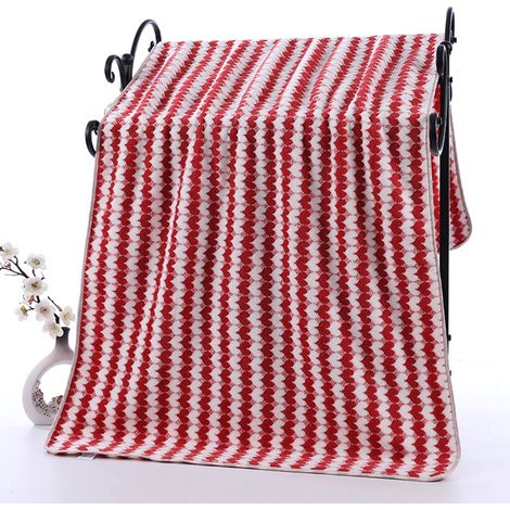 Serviette De Bain - Polyester - 75 X 35 Cm - Pour Journee Des Amoureux - 1 Piece (1/5)