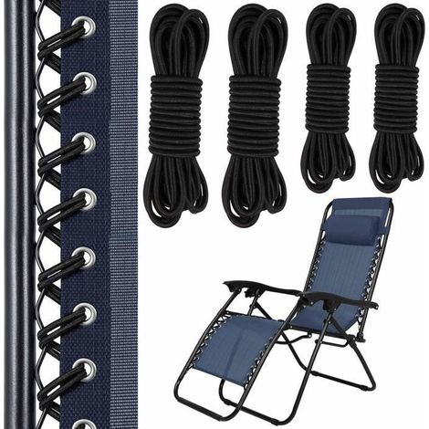 KLVGTIFS PU4 Pièces Remplacement élastiques, Universels Inclinables Lacets Élastiques, Elastique pour transat, Corde de Rechange pour Chaise à (1/5)