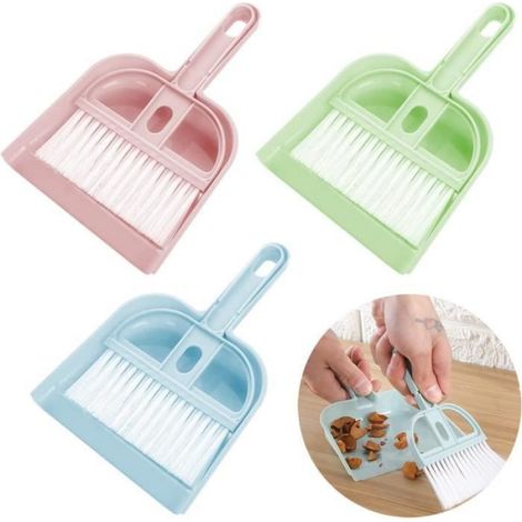 Balai Pelle À Poussière - Nylon Haute Résistance - Pour Bureau Cuisine Atelier - Lot De 3 Pièces (1/4)