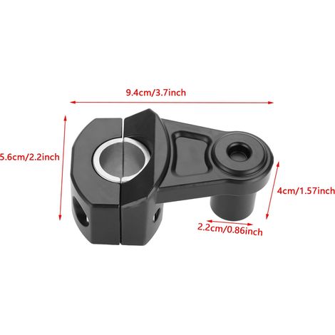 Support de guidon Moto Riser 12mm ou 28mm pour Suzuki Yamaha Kawasaki BMW Honda (Noir) (1/5)