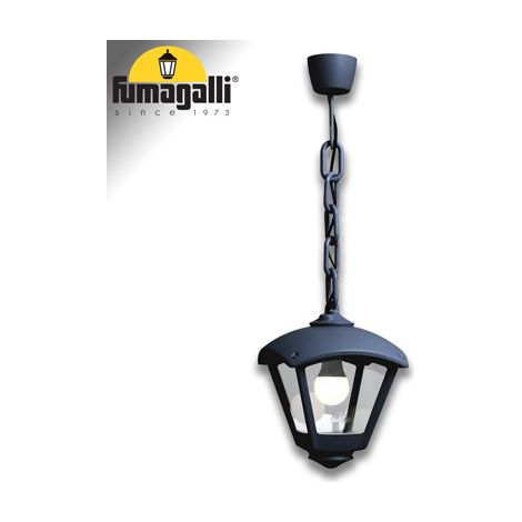 dario ciondolo 1xe27 ip55 l.24xw.24xh.24xh.73cm resina nera