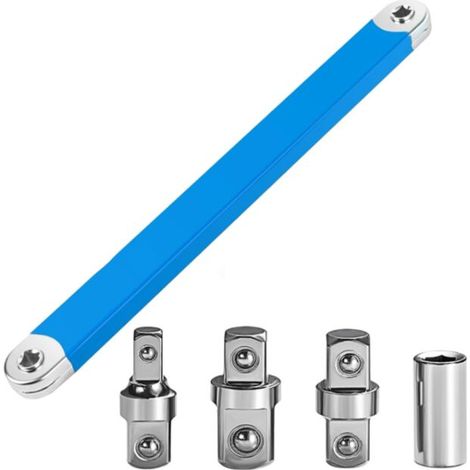 Clé D'extension Décalée, Télectricité d'extension Décalée, Outil à Douille Prêt à Percussion avec Adaptateur d'entraînement 1/2", 1/4" et 3/8"
