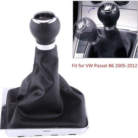 Pommeau de levier 6-Vitesse et soufflet de remplacement pour VW Passat B6 2005-2012 (1/4)