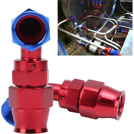 Raccord AN8 pivotant en alliage d'aluminium pour tuyau de refroidissement d'huile. Adaptateur pour tuyau d'huile. (1/5)
