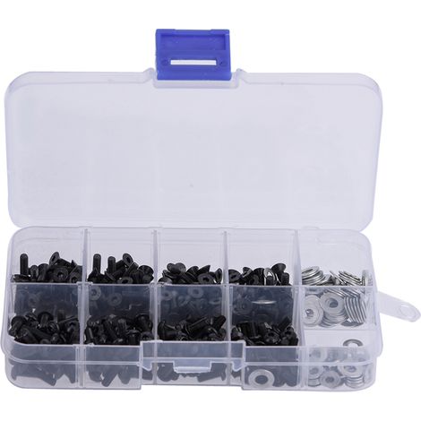 Lot de 340 vis plates et bombées pour voiture RC HSP 1/10, boîte d'accessoires de rechange (1/5)