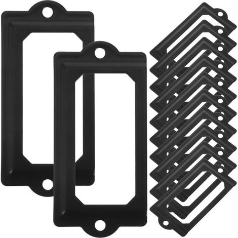 Porte-Étiquette En Métal Pour Tiroir Et Armoire 12 Cadres Porte-Cartes Vintage 7X3.3 Cm Accessoires De Bureau Pour Organisation Et Décoration Rétro (1/5)