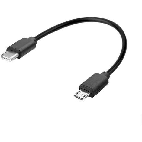 Câble de Charge Micro USB Femelle vers USB Type C Mâle 30cm pour Téléphone