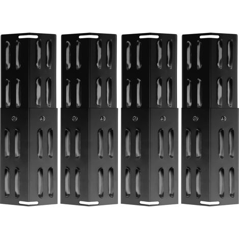 Lot de 4 housses de brûleur universelles pour barbecue à gaz en porcelaine - Pièces de rechange pour Taino, Landmann, Burnhard et la plupart des barbecues à gaz - Réglable de 29 cm à 43 cm