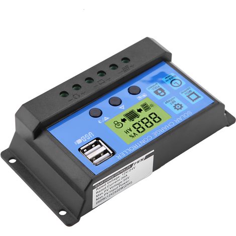 Regolatore di carica del pannello solare doppio USB PWM 12V 24V Display LCD 20A (YJSS-20A)