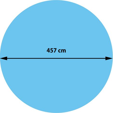 Revêtement pour piscine/pool, bâche thermique/solaire, bleu, épaisseur: 200 µm, rond, 4,57 m