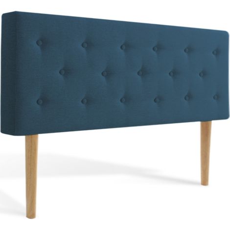 Tête de lit capitonnée Théa 160cm Tissu Bleu canard (1/2)