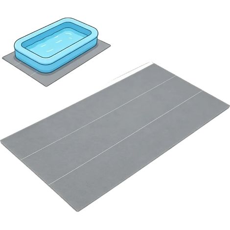 Poolbodenstoff, Polyester-Geotextil, 750 cm Länge, 370 cm Breite, rechteckige Form, 4,2 kg Gewicht (1/5)