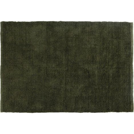Tapis en Jute Naturel Fait Main 160 x 230 cm - Tapis de Salon Rectangulaire Oeko-Tex Vert Mousse - PANGIVO (1/4)