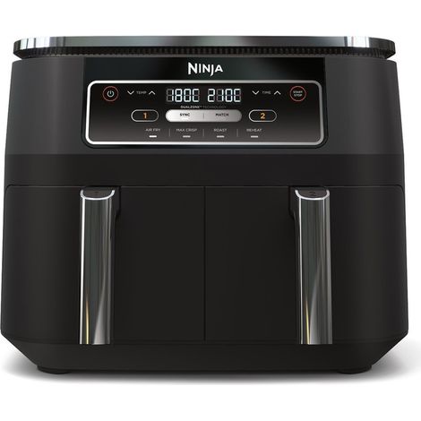 Ninja – Friteuse sans huile 7,6L – AF200EU – 2400W – Double cuve – 4 programmes de cuisson – Technologie de cuisson rapide (1/4)