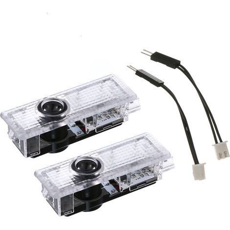 (Pour logo BMW) Lot de 2 éclairages LED d'accueil pour voiture, compatibles avec les modèles BMW Série 1, 3, 5 et 7 (E90, E91, E92, E93, E60, E61, F10, F07, E63, E64, F12, F13, F30, X3). Projecteur 3D (1/5)