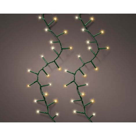 Catena luminosa, 60 metri, 3000 LED con cavo verde e luce bianco caldo. (1/3)