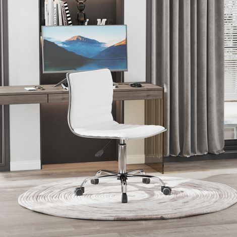 sedia seduta 78-90 cm lavoro casa ufficio ruote bianche OKMYHOME (1/4)
