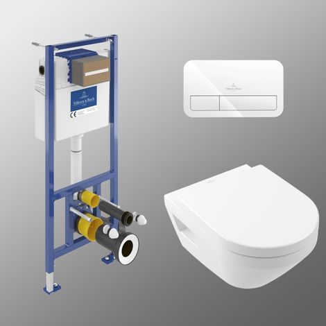 Villeroy & Boch Architectura WC-Set TwistFlush, mit Vorwandelement und Betätigungsplatte (1/5)