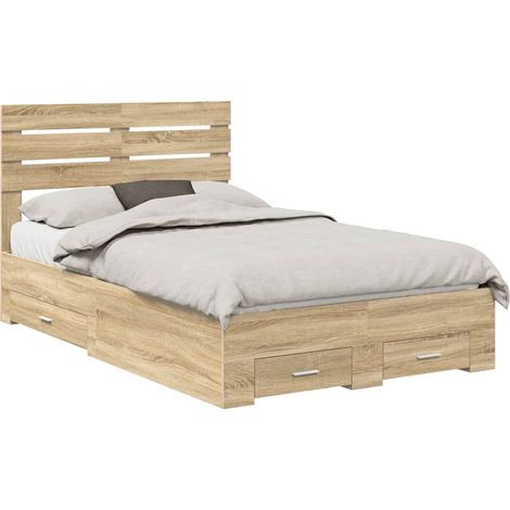 Maison Exclusive - Bettgestell mit Schubladen mit Kopfteil Holzwe