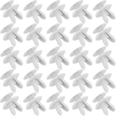 25 Pièces Clips Plastique Voiture, Rivets Fixation, pour Panneaux Portes, Carrosserie Auto