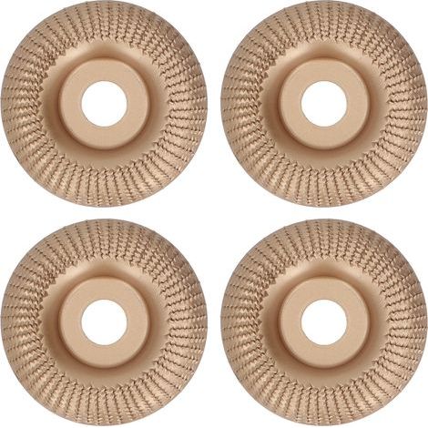 Lot de 4 Disques à Poncer 16mm Acier Inoxydable Doré pour Meuleuse d'Angle, Sculpture et Polissage du Bois (1/5)