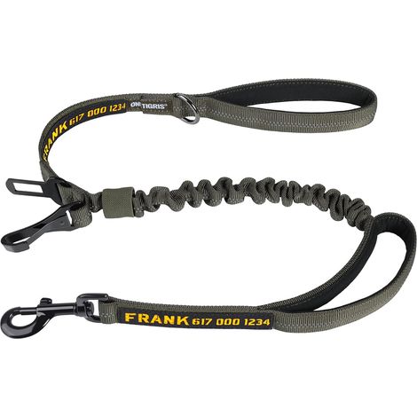 Ceinture de sécurité pour chien et double laisse 3 en 1, robuste pour voiture, nylon durable, réfléchissant, avec clip de verrouillage à crochet et boucle, mousqueton en alliage de zinc (1/5)