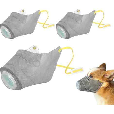 Masque de filtre à air pour chien Filtre respiratoire réutilisable pour chien – Protection contre la poussière et respiration lisse pour races de petite, moyenne et grande taille pour la course à