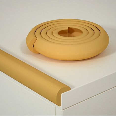 Set of 8 extra-thick L-shaped foam table corner protectors, baby edge protectors (1/4)