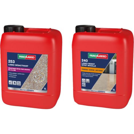 Pack PAREXLANKO - Protector de manchas para suelos 240 - 5L - Desactivador de superficies 253 - 5L