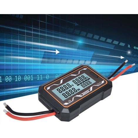 Medidor de corriente continua multifuncional AH-100BK con pantalla grande, retroiluminación y comprobador ajustable de 60 V/100 A para sistemas solares. (1/5)