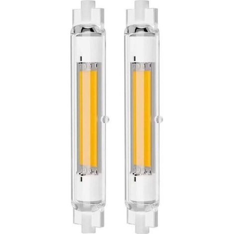 Ampoule LED R7S 118mm Dimmable 30W Équivalent 100W Halogène Blanc Chaud 3000K 2000LM Sans Scintillement Lot de 2 (1/4)