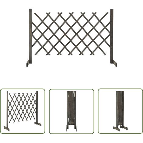 INLIFE Clôture en treillis de jardin Gris 120x90 cm Bois de sapin (1/5)