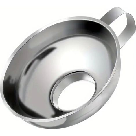 Imbuto per conserve in acciaio inox con manico per barattoli a bocca larga e normali, imbuto a bocca larga per il trasferimento di ingredienti liquidi e secchi, fluido (1/3)