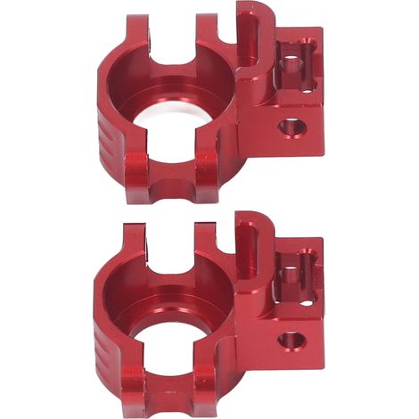 Moyeu de roue en forme de C pour voiture télécommandée, en alliage d'aluminium de dimensions précises, adapté aux modèles tels que Traxxas 1/7 Unlimited Desert Racer UDR, rouge. (1/5)