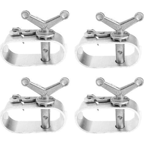 4 Pièces Tendeur Bache Piscine, ZIJANG Aluminium Tendeur Cable, Couverture de Piscine avec Tendeur Grillage, Accessoires de Camping pour Garder Piscine Propre, Clôture à Mailles Losangées, Jar (1/4)