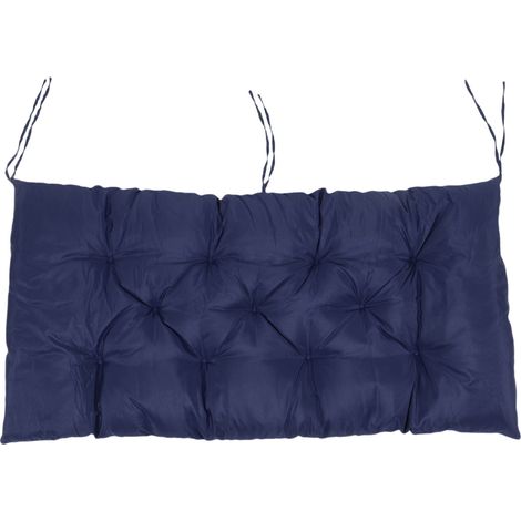 GARRYFIZH Coussin antidérapant pour banc suspendu d'intérieur/extérieur, style balancelle, en osier, pour 2 personnes, 150 x 50 cm, bleu marine. (1/5)