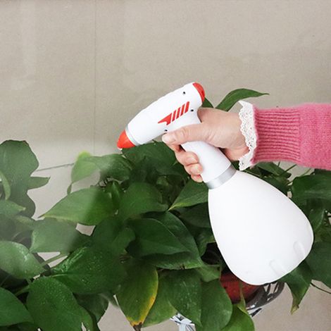 Arrosoir électrique, arrosoir automatique domestique, arrosoir de jardinage avec batterie au lithium 1 L, pulvérisateur désinfectant, blanc 1 L
