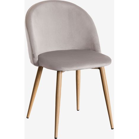Pack de 4 sillas de comedor tapizadas en terciopelo Kana SKLUM        (1/5)