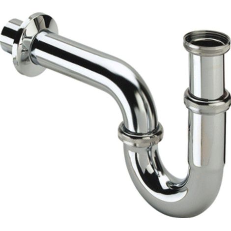 Viega siphon tubulaire avec tube mural avec rosace 6/4 chrome