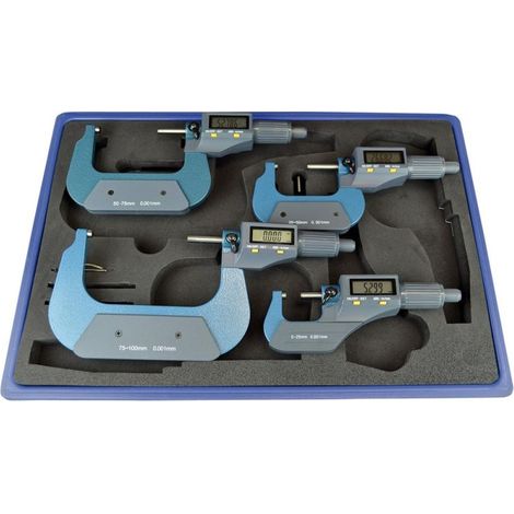 Jeu de 4 micromètres digitaux en coffret - 10