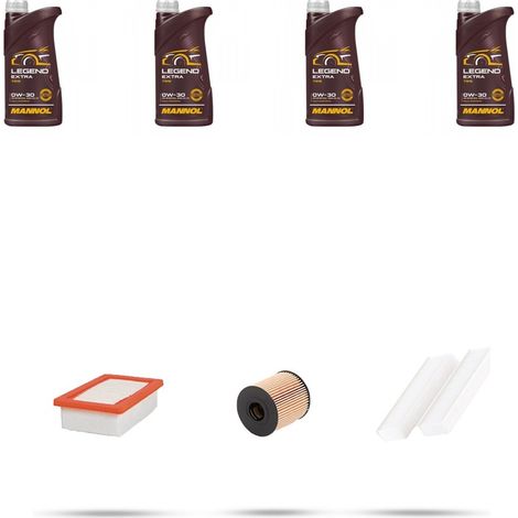 Kit tagliando 4 FILTRI e 4L OLIO compatibile con Peugeot 3008 II 1.6 BlueHDI 74kw Dal 2016 (1/5)