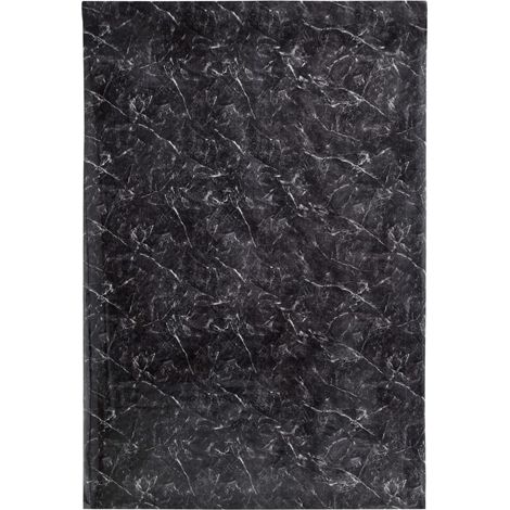Autocollant auto-adhésif pour meuble noir marbré 90x500 cm PVC